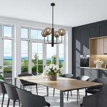 Clarie 4 Light Glass Pendant
